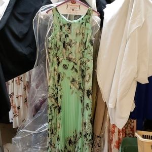 Eliza J Belted Chiffon Maxi Dress